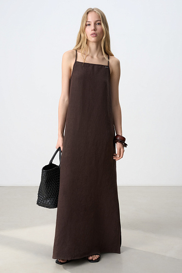 Свободный сарафан из 100% льна