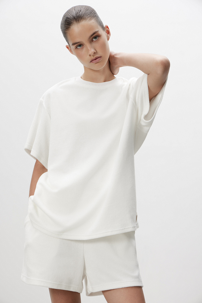 Шорты из махрового трикотажа