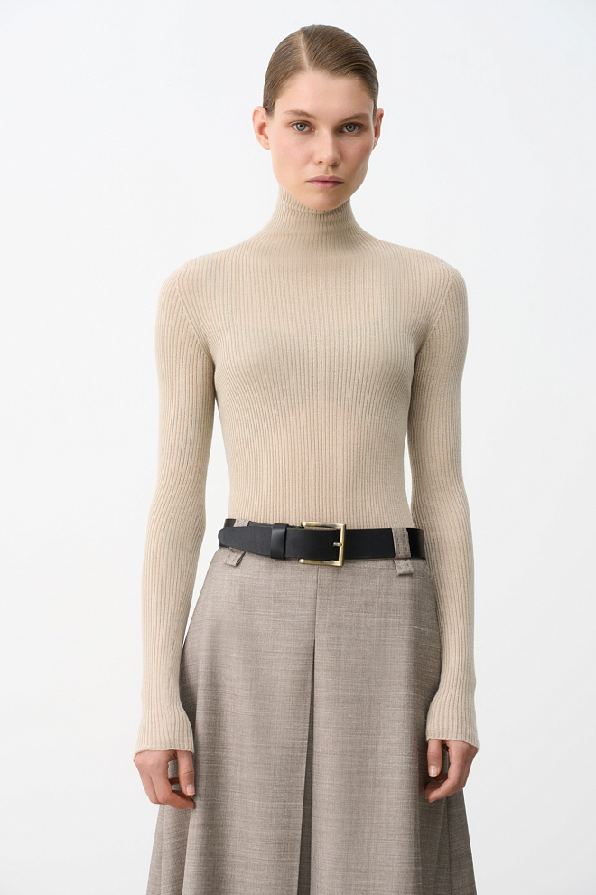 Трикотажная водолазка из шерсти мериноса 