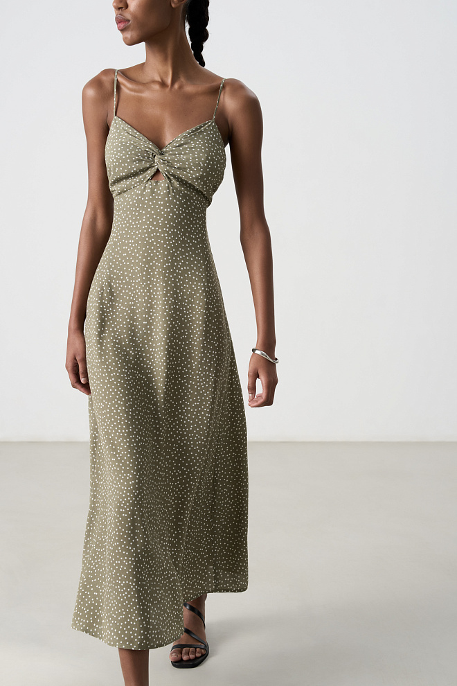 Принтованный сарафан из 100% вискозы