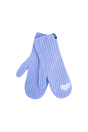 голубой Кашемировые варежки с сердечком