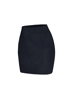 черный Трикотажная юбка длины мини с люрексом. Модель с эластичным поясом. Дополнить образ можно топом в таком же стиле.