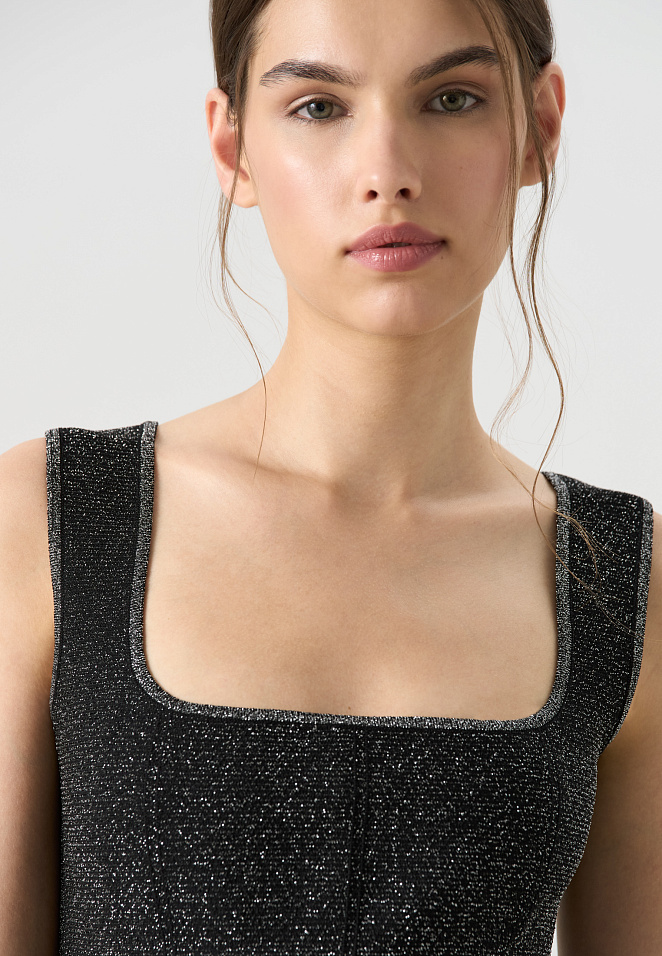 Короткий корсет с люрексом