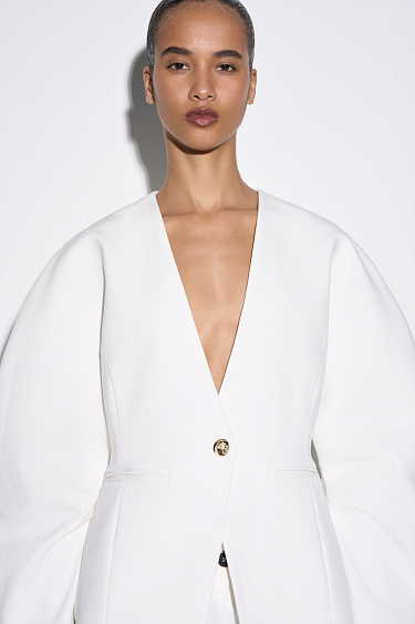 Жакет из вискозы с объемными рукавами 