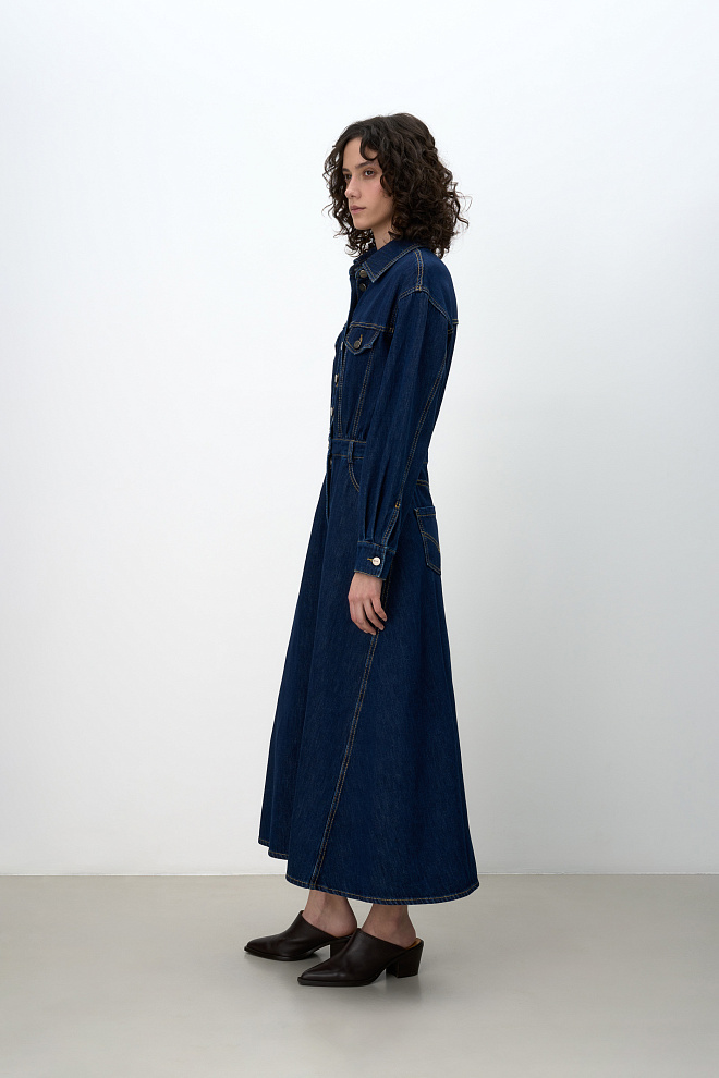 Джинсовое платье из 100% хлопка