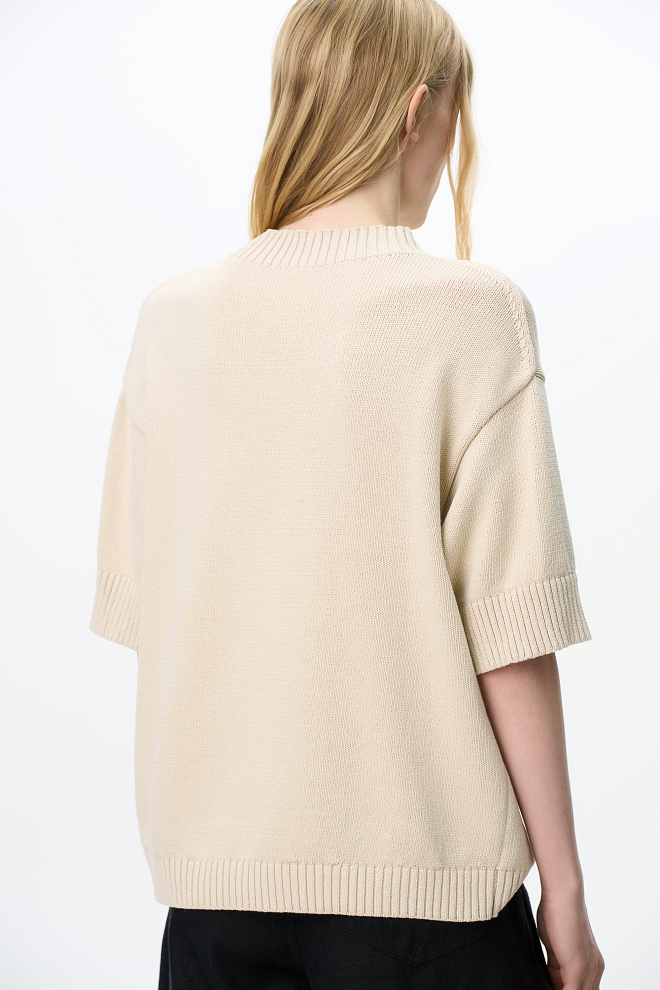 Хлопковая футболка с коротким рукавом