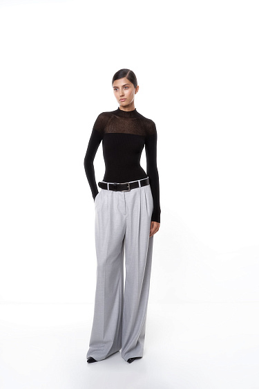 Цельновязаная водолазка из вискозы