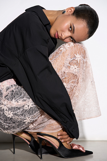 Юбка макси с цветочным орнаментом