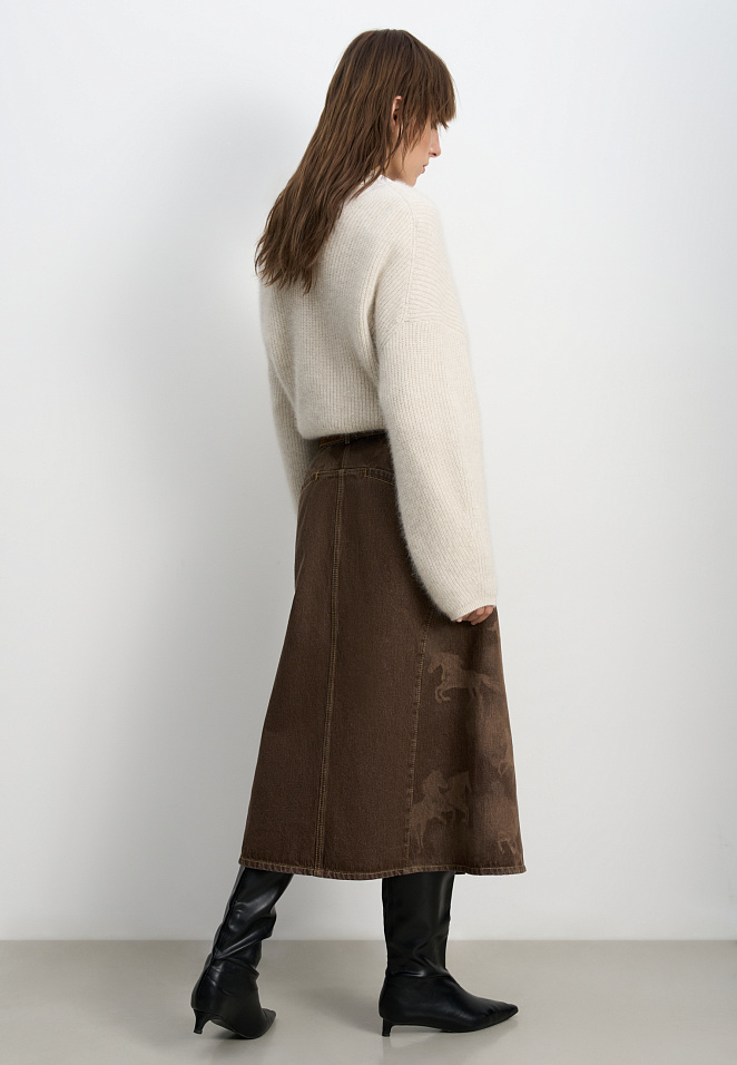 Трикотажный джемпер из пуха лисы