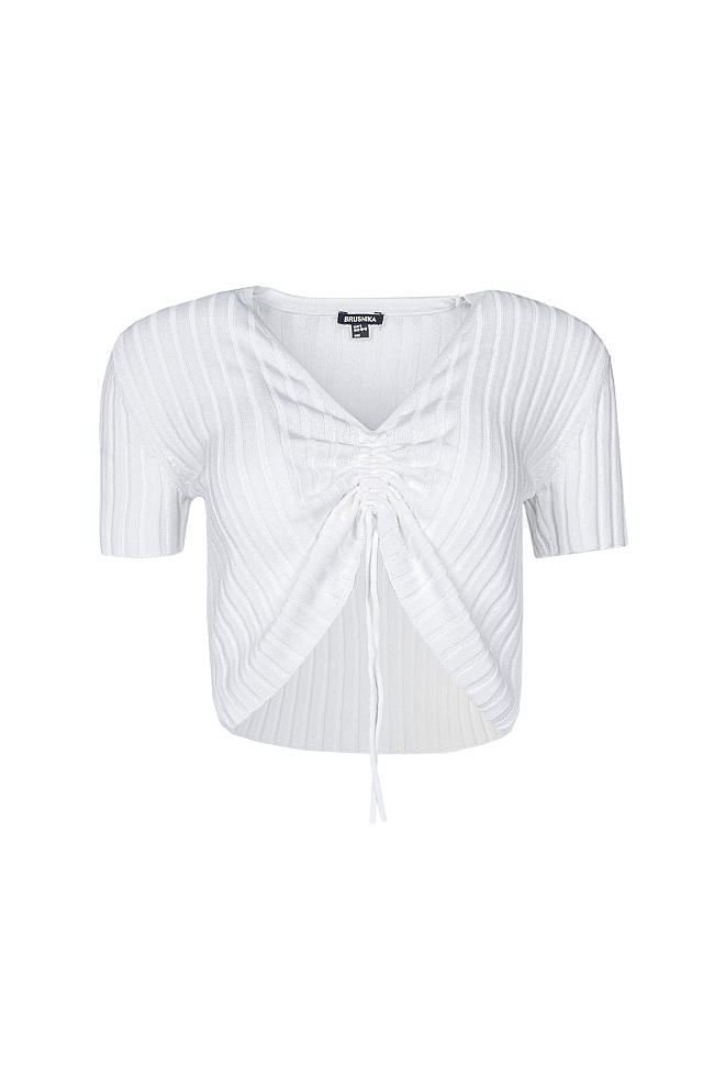 Трикотажный топ с кулиской