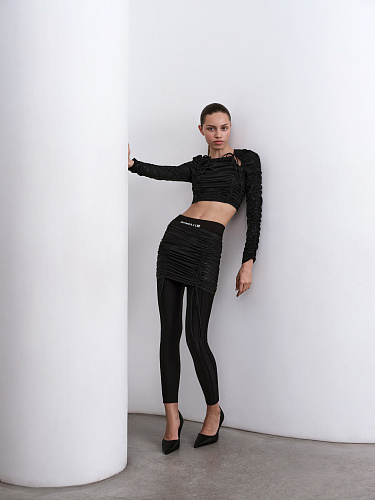 Юбка-мини с кулисками