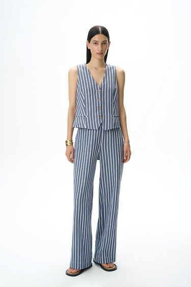 Жилет в полоску из 100% хлопка