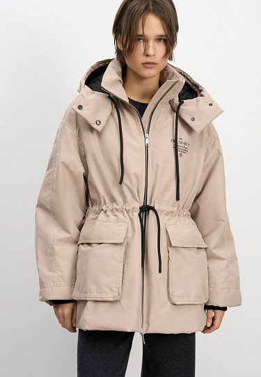 Парка на синтепоне с дополнительным воротником