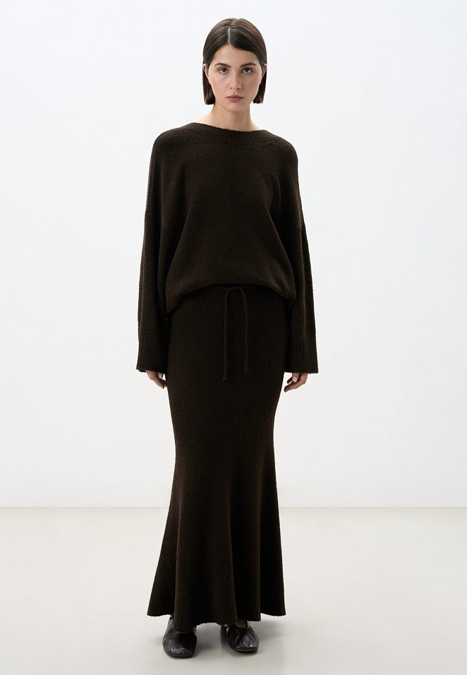 Юбка из буклированной пряжи