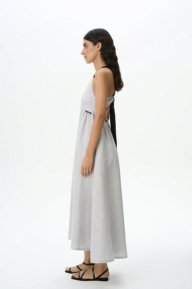 Сарафан из 100% льна на широких бретелях