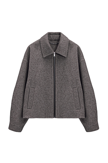 Жакет на молнии из 100% шерсти