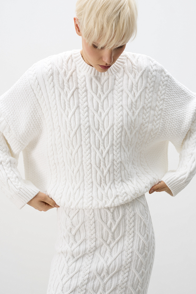 Юбка мини с косами