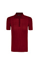 Трикотажное поло из смесовой шерсти. Модель приталенного силуэта, с коротким рукавом, отложным воротником и застежкой на пуговицы на планке. 