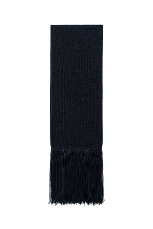 черный Длинный трикотажный шарф с бахромой из шерсти альпака.