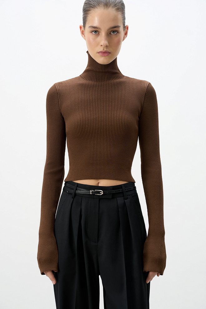 Укороченная водолазка из вискозы