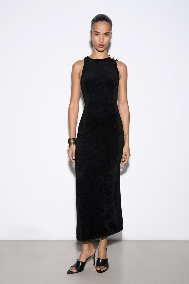 Платье макси с открытой спиной