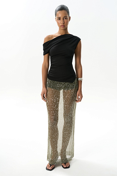 Ажурная юбка макси 