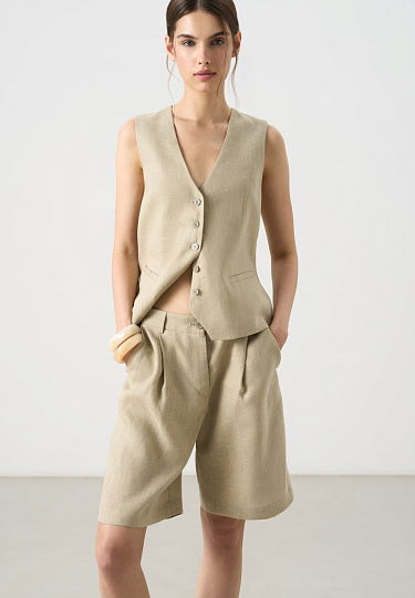 Шорты из 100% льна