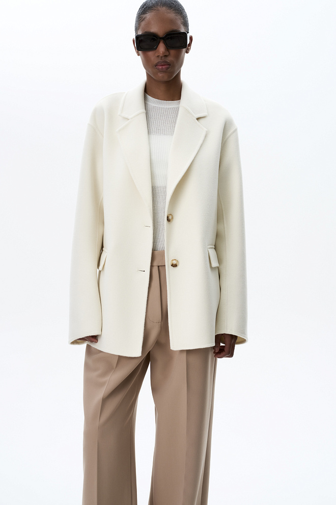 Однобортный жакет из шерсти