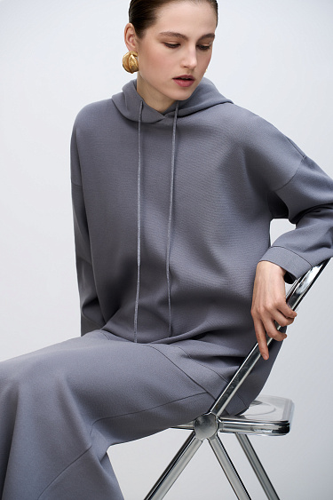 Худи с капюшоном из вискозы 