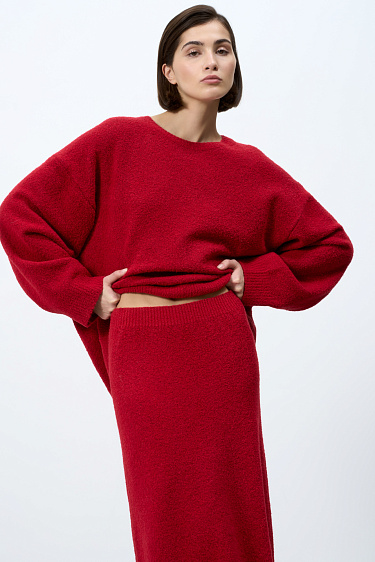 Трикотажная юбка макси из шерсти