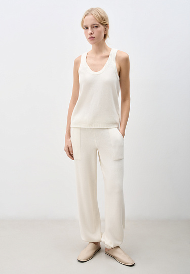 Цельновязанный топ из кашемира и шерсти