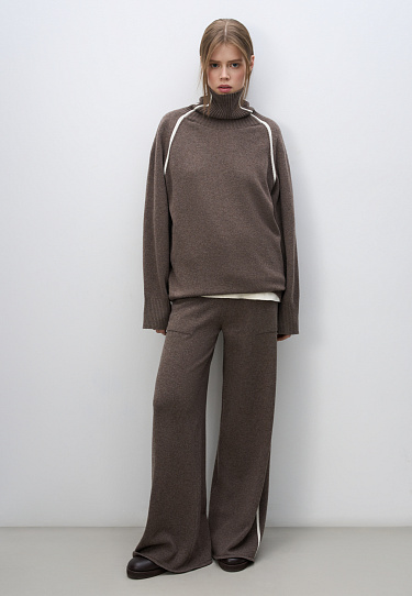 Трикотажные брюки из кашемира и шерсти