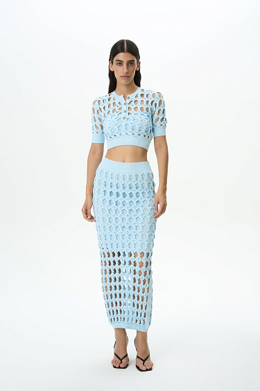 Топ с крупным ажурным переплетением