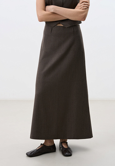 Юбка макси из шерсти