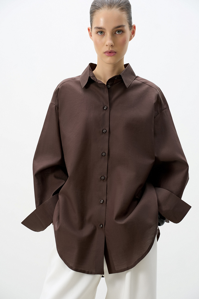 Рубашка из тонкого шелка