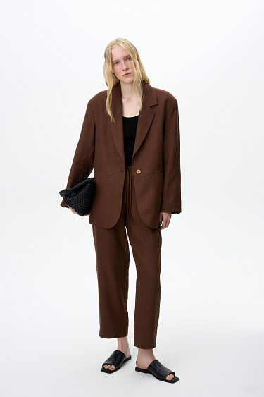 Брюки-бананы из 100% льна