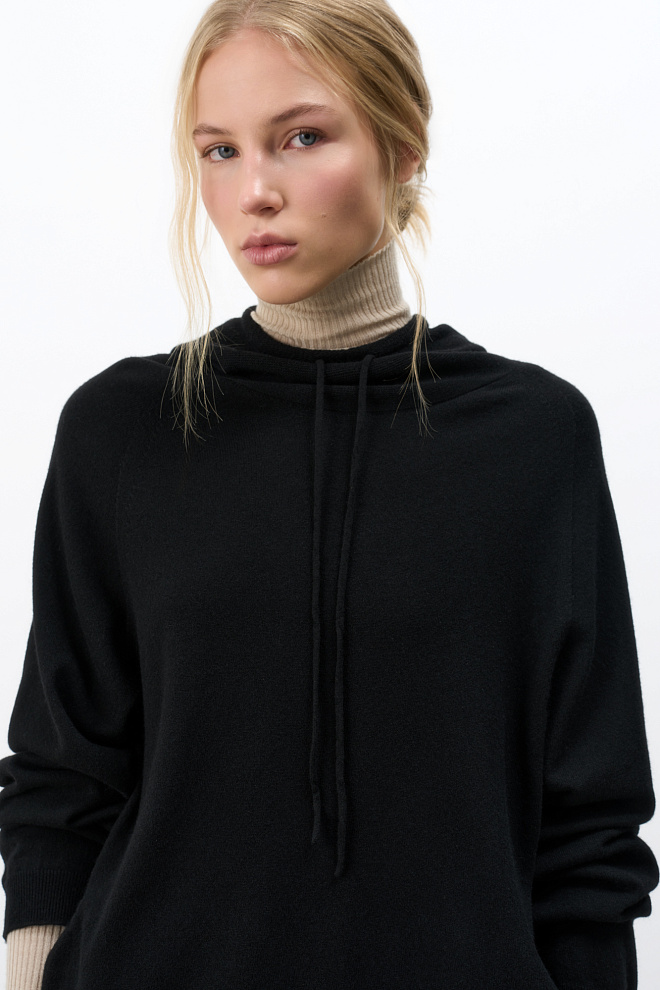 Трикотажное худи из кашемира и шерсти 