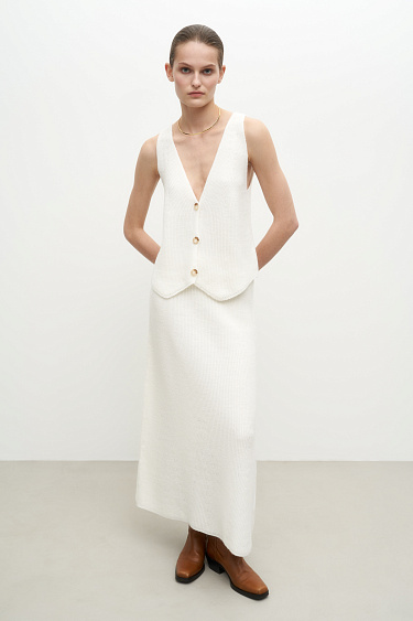 Трикотажная юбка макси из шерсти