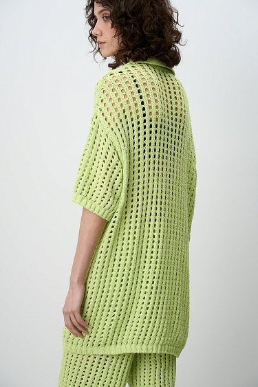 Футболка поло в сетку