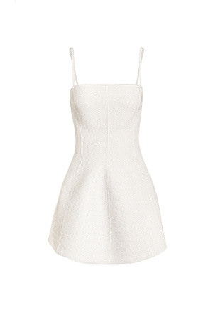 золото Трикотажный корсет из вискозы с люрексом. Модель удлиненного силуэта, на тонких бретельках. Бретельки отстегиваются. Застежка изделия на молнию на сзади.