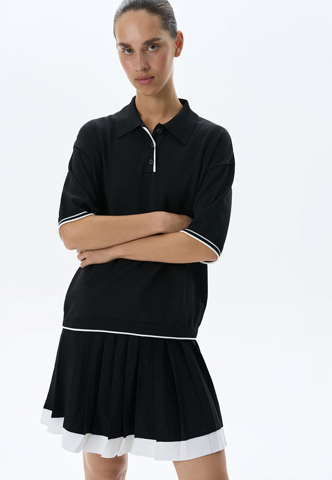 Трикотажная футболка поло из вискозы