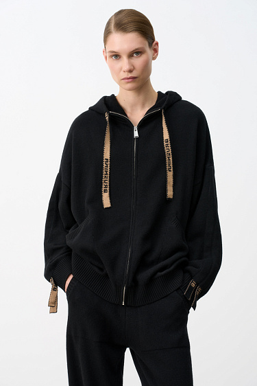 Трикотажное худи на молнии