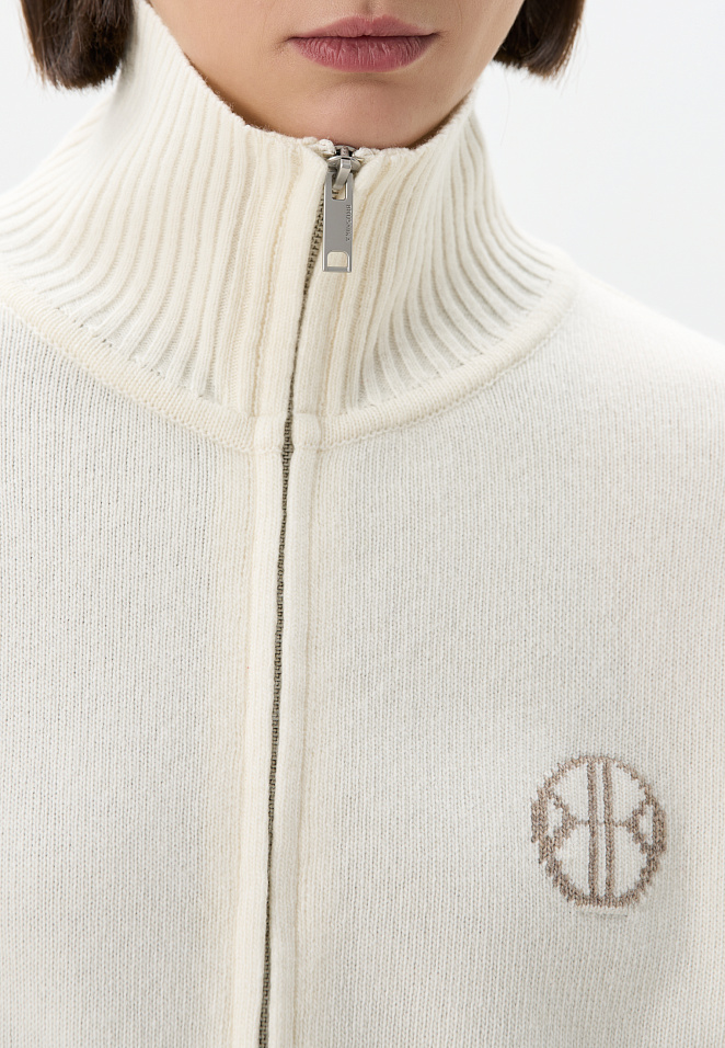 Спортивный бомбер из кашемира и шерсти 