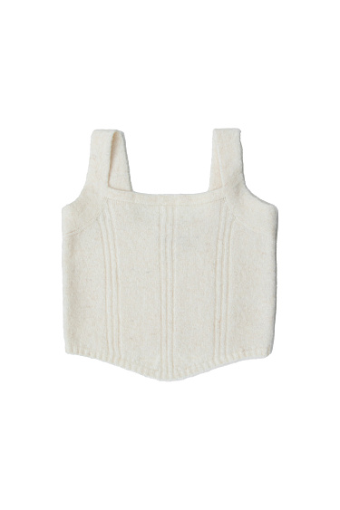 Укороченный трикотажный топ на бретелях