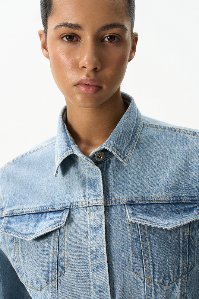 Джинсовое мини-платье