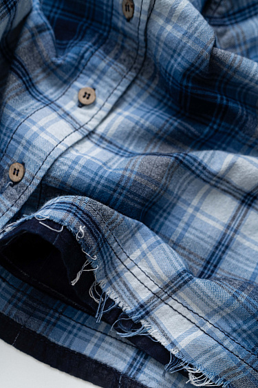 Рубашка в клетку из 100% хлопка