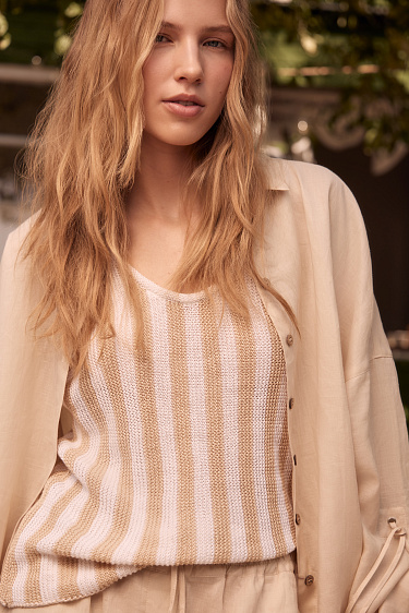 Трикотажная майка из 100% льна