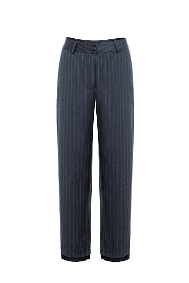 Брюки из шерсти в полоску