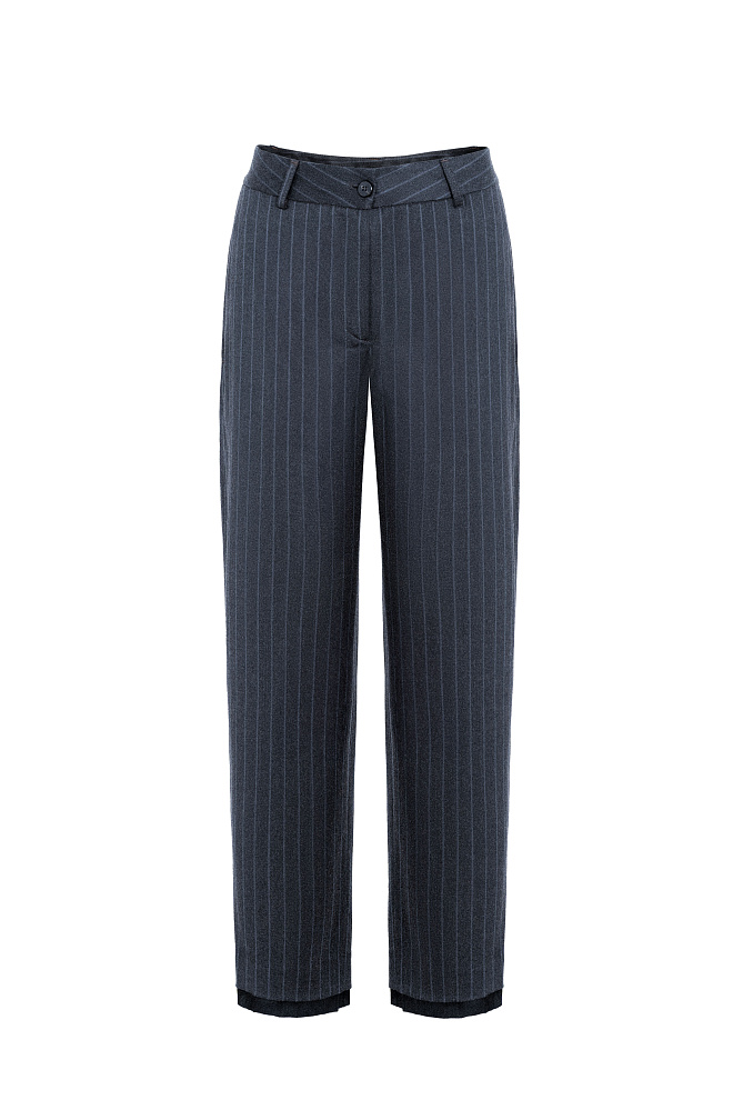 Брюки из шерсти в полоску