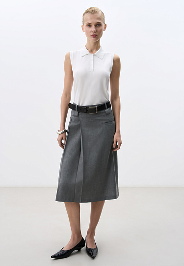 Топ с воротником-поло